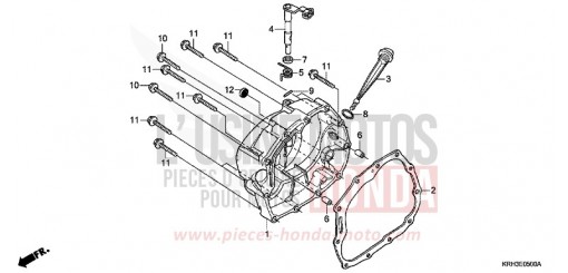 PANNEAU CARTER-MOTEUR D. XR125L6 de 2006